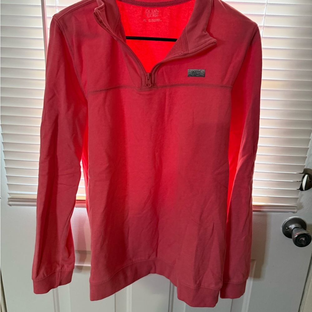 Pink Quarter-Zip Pullover